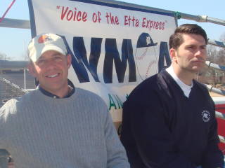 Johnny and Mark in the stands